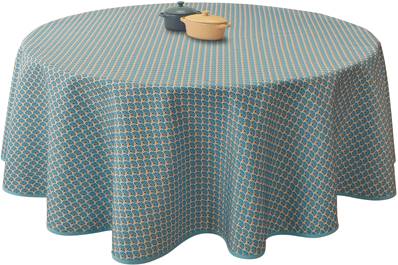 Nappe anti-taches <BR>Paon turquoise