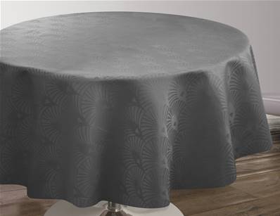 Nappe Damassée <BR>Entretien Facile <BR>Anthracite