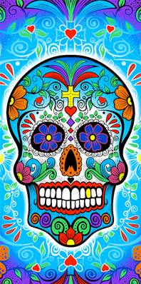 Drap de plage 100x180 cm <BR>Calavera