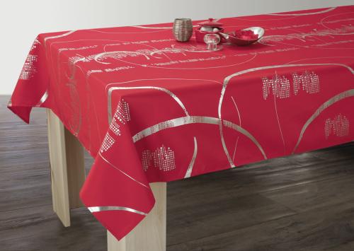 Nappe Strass <BR>Entretien Facile <BR>Rouge