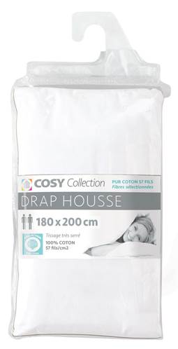 Draps-housse 100% coton 180 x 200 cm - Boutique en ligne