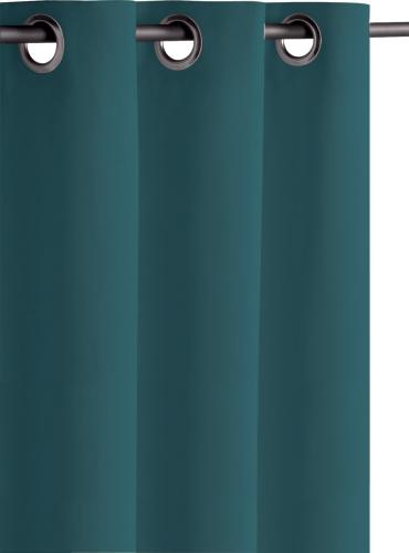 Rideau occultant bleu paon