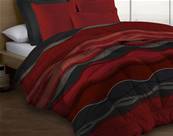 Couette double-face microfibre 220x240 - 550 grs/m2 - Baltic rouge