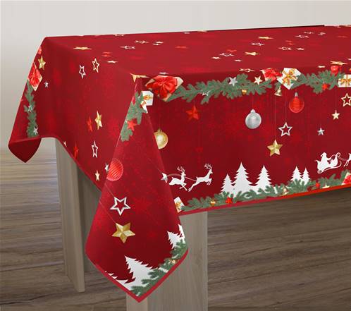 Nappe anti taches<BR>Noël rouge