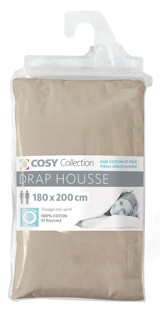 Drap housse 180x200 - 100% coton