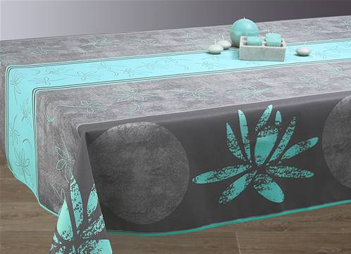 Nappes anti taches<BR>Lotus bleu