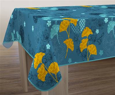 Nappe anti-taches <BR>Ginko bleu