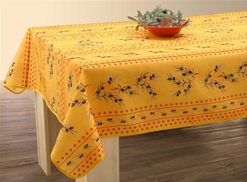 Nappe anti taches<BR>Olivettes jaune