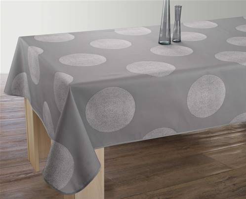 Nappe anti taches<BR>Cercles gris