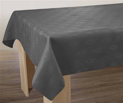 Nappe Damassée <BR>Entretien Facile <BR>Anthracite