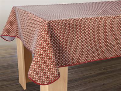 Nappe anti-taches <BR>Paon bordeaux