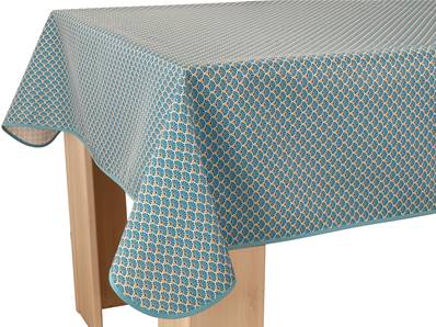 Nappe anti-taches <BR>Paon turquoise