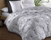 Couette double-face microfibre 220x240 - 550 grs/m2 - Olinda gris