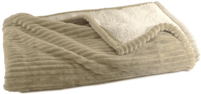 Plaid Sherpa 130x170<BR>Ficelle