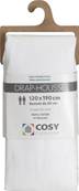 Drap housse 120x190<BR>100% coton<BR>Blanc