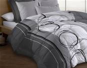 Couette double-face microfibre 220x240 - 550 grs/m2 - Roue libre gris