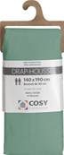Drap housse 140x190<BR>100% coton<BR>Vert tilleul